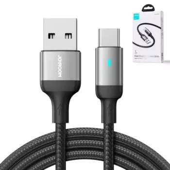 Cabo de dados JOYROOM USB-A para USB-C, 3A, 1,2m, preto (S-UC027A10)
