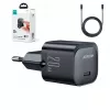 Joyroom carregador mini USB-C 20W PD com cabo USB-C para Lightning - preto