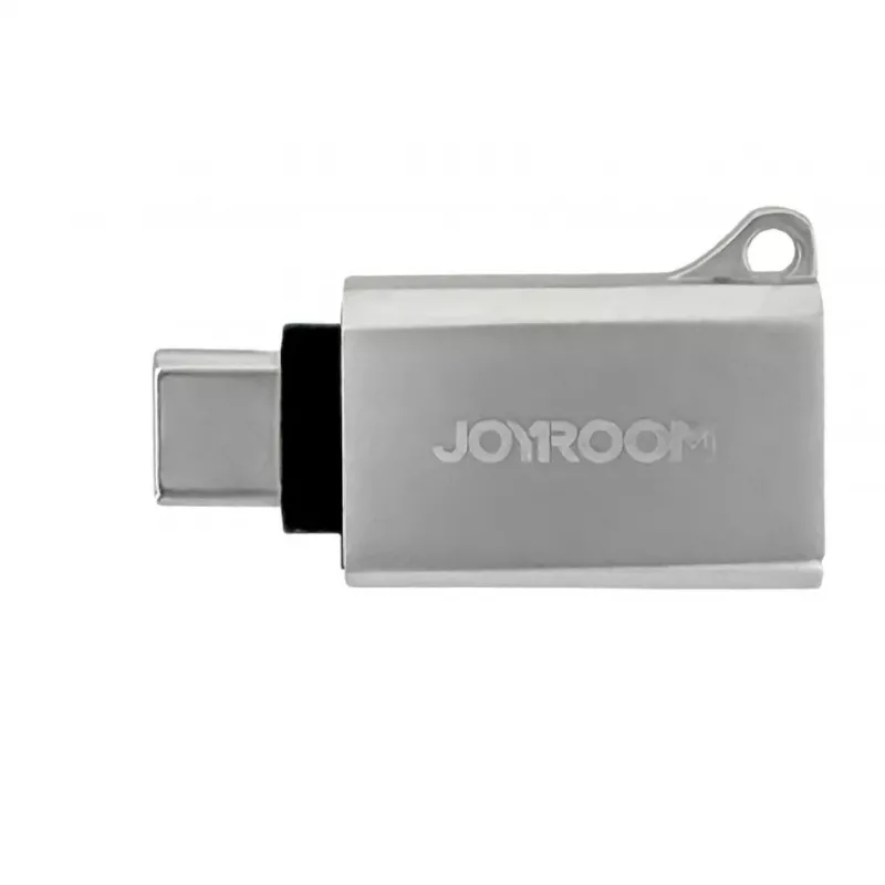 Adaptador Joyroom USB-C Macho para USB-A Fêmea Mini S-H151 Prateado