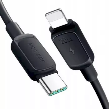 Cabo USB-C para Lightning JOYROOM Multi-Color Series A14, 20W, 480 Mbps, 1,2 m, preto (S-CL020A111B)