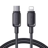 Cabo USB-C para Lightning JOYROOM Multi-Color Series A14, 20W, 480 Mbps, 1,2 m, preto (S-CL020A111B)