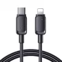 Cabo USB-C para Lightning JOYROOM Multi-Color Series A14, 20W, 480 Mbps, 1,2 m, preto (S-CL020A111B)