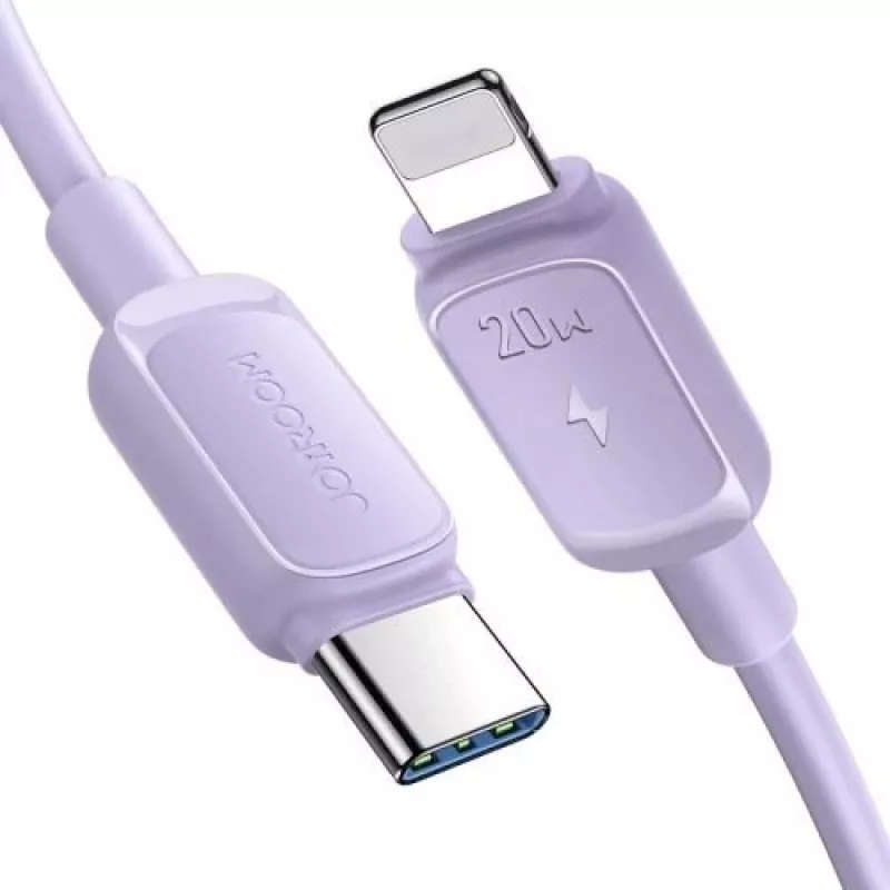 Cabo JOYROOM USB-C para Lightning série Multi-Color A14, 20W PD, 480 Mbps, 1,2 m, lilás (S-CL020A11P)