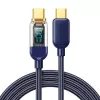 Joyroom Cabo de Dados USB-C para USB-C 100W, 1,2m com Visor Digital Azul (S-CC100A4)