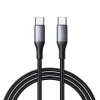 Cabo Joyroom USB-C para USB-C Flash Series A28 60W PD carregamento rápido 480Mbps sincronização de dados 2m preto