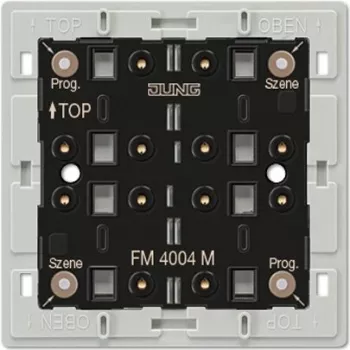 JUNG FM4004M Módulo emissor de parede sem fios, 4 canais, EnOcean 868,3 MHz, sem bateria