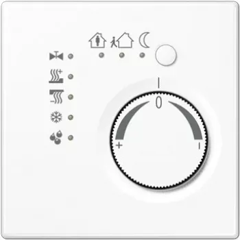 JUNG KNX termostato de ambiente contínuo com acoplador de bus integrado, design LS, branco alpino LS2178WW
