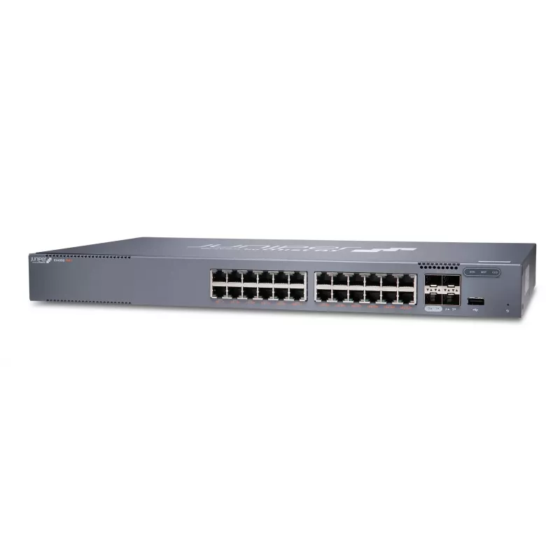 Juniper EX Series EX4000-24P Switch - L3 Gerido - 24 portas Gigabit PoE+ - 4x 10GbE SFP+ Uplinks - Montagem em rack 1U
