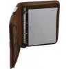 JÜSCHA Alassio VITERBO pasta de documentos com fecho de correr, pele sintética, castanho, A4, 2 presilhas para canetas, 4 compartimentos para cartões, 2 compartimentos para documentos, compartimento para calculadora, compartimento para bloco de notas, resistente a salpicos (30053)