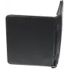 JÜSCHA RIMINI pasta de conferência com fecho de correr A4 pele sintética preta com compartimento para bloco de notas, porta-cartões, presilha para caneta, bolsa para smartphone