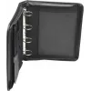JÜSCHA RIMINI pasta de conferência com fecho de correr A4 pele sintética preta com compartimento para bloco de notas, porta-cartões, presilha para caneta, bolsa para smartphone