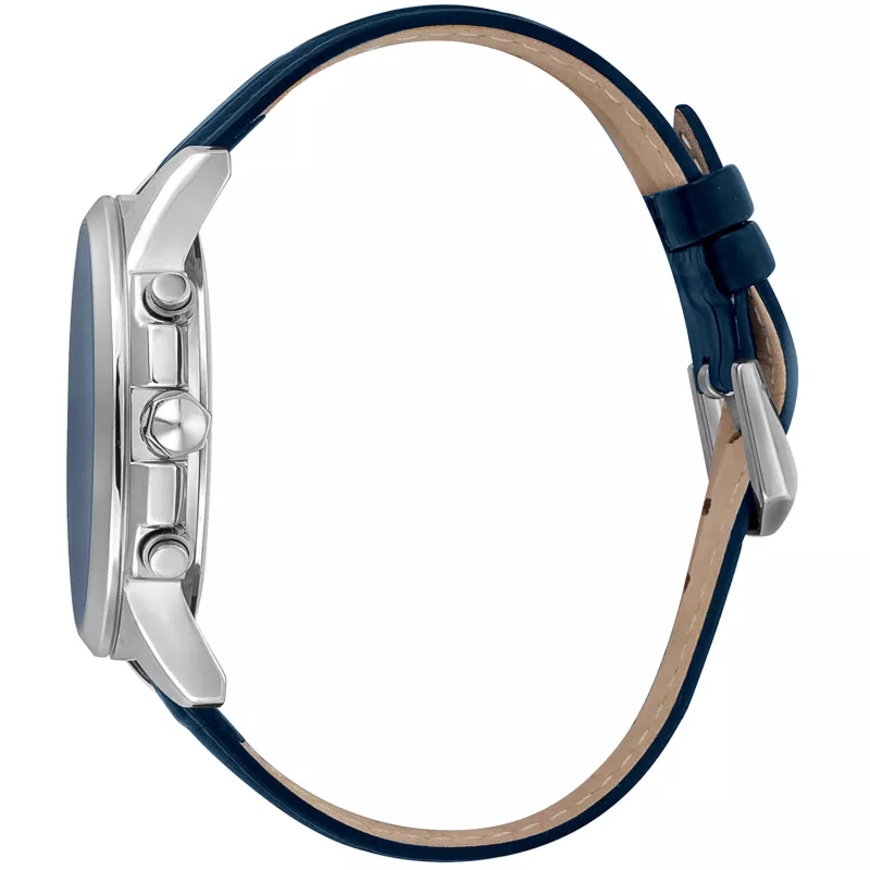 JUST CAVALLI MAN JC1G175L0225 Relógio de quartzo 42mm mostrador azul bracelete de pele