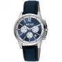 JUST CAVALLI MAN JC1G175L0225 Relógio de quartzo 42mm mostrador azul bracelete de pele