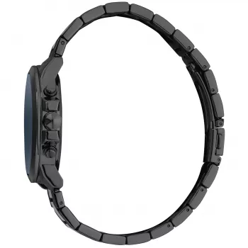 Relógio JUST CAVALLI MAN JC1G178M0075 44mm quartzo analógico aço inoxidável bracelete milanesa mostrador azul