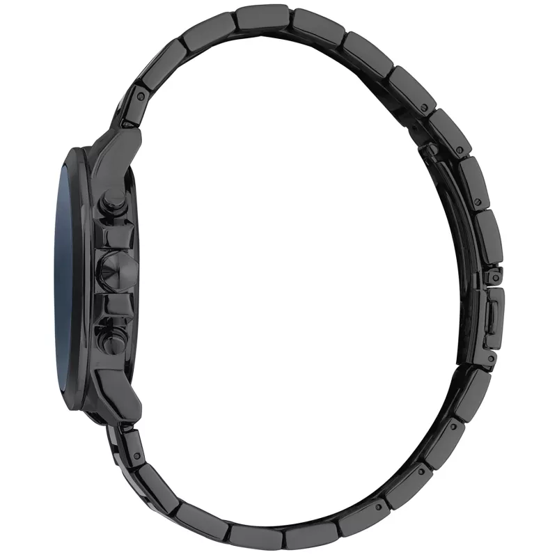 JUST CAVALLI MAN JC1G178M0075 44mm relógio analógico de quartzo bracelete de malha milanesa de aço inoxidável mostrador azul