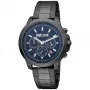 JUST CAVALLI MAN JC1G178M0075 44mm relógio analógico de quartzo bracelete de malha milanesa de aço inoxidável mostrador azul