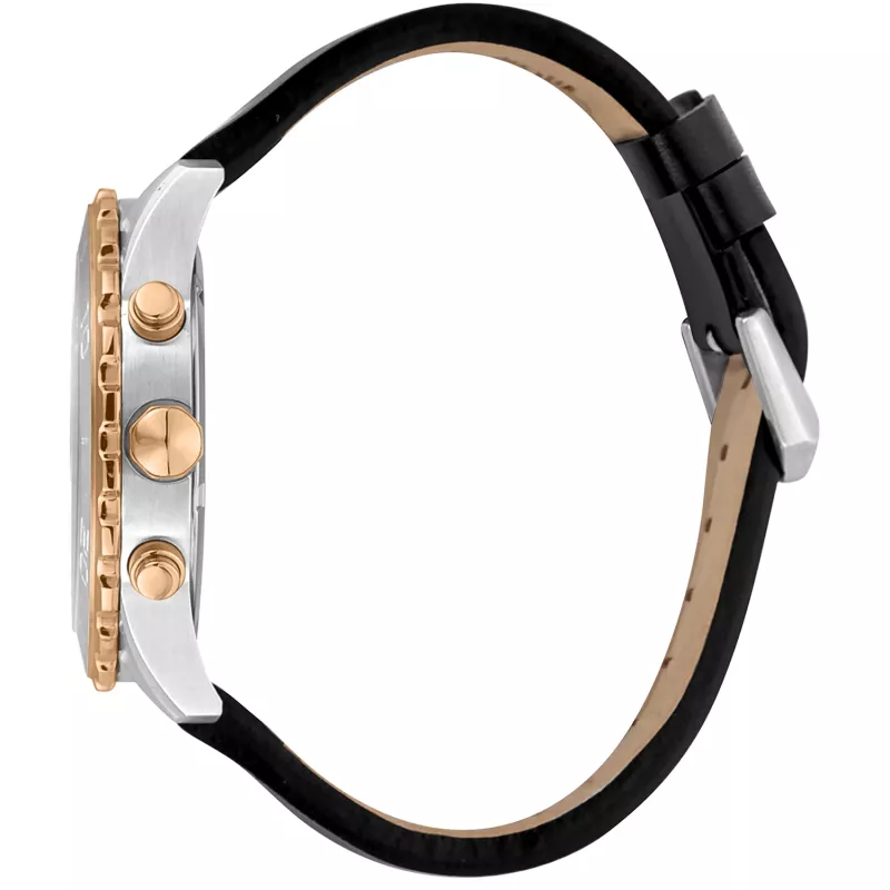 JUST CAVALLI Relógio de homem JC1G214L0025 42mm quartzo analógico mostrador preto bracelete de pele