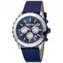 Relógio de homem JUST CAVALLI MAN JC1G214L0045 44mm mostrador azul bracelete de pele