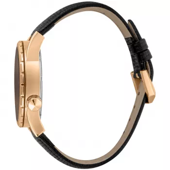 JUST CAVALLI MAN JC1G217L0035 relógio analógico de quartzo 42mm mostrador preto caixa de aço inoxidável bracelete de pele preta