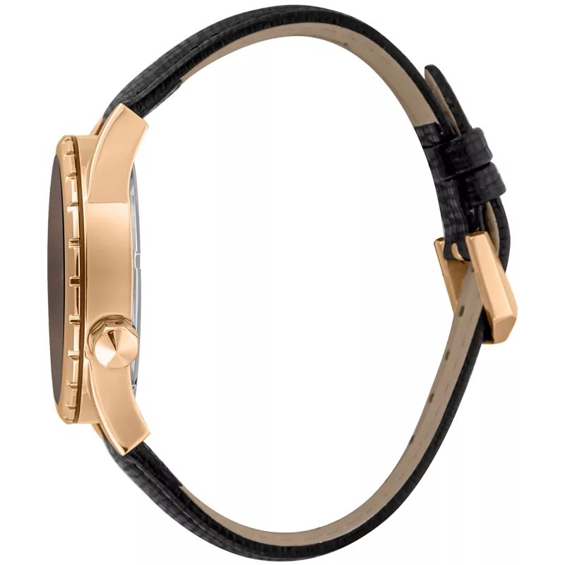 JUST CAVALLI MAN JC1G217L0035 relógio analógico de quartzo 42mm mostrador preto caixa de aço inoxidável bracelete de pele preta