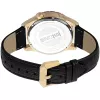 JUST CAVALLI MAN JC1G217L0035 relógio analógico de quartzo 42mm mostrador preto caixa de aço inoxidável bracelete de pele preta