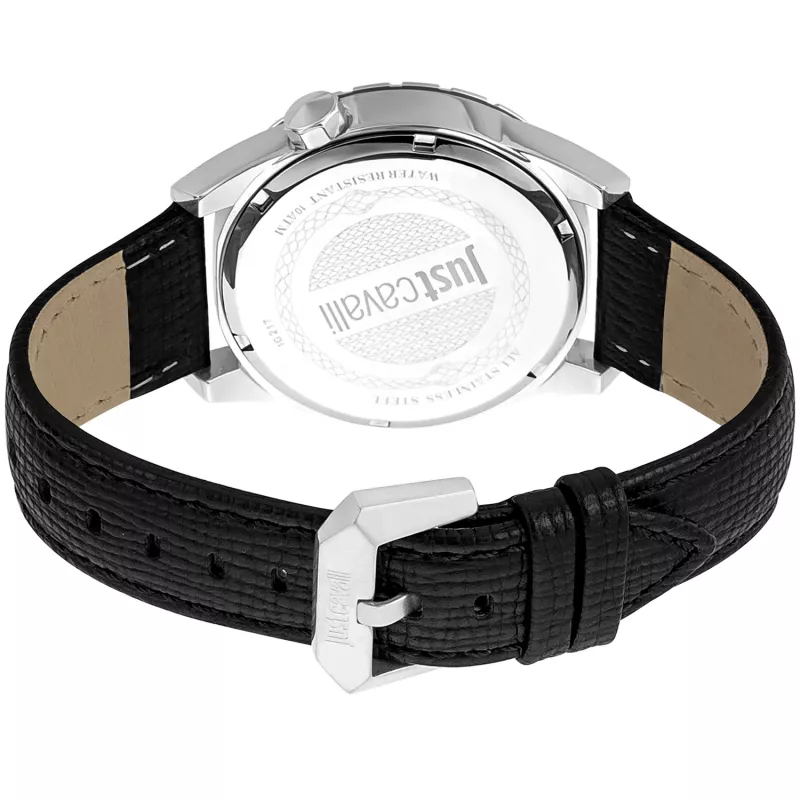 JUST CAVALLI Relógio de quartzo analógico homem JC1G217L0025 42 mm Mostrador azul Pulseira de pele azul