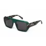 Óculos de sol retangulares unissexo JUST CAVALLI SJC101V5507LG Havana acetato castanho lentes graduadas castanhas 55/18/145 mm