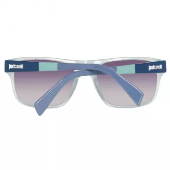 JUST CAVALLI óculos de sol unissexo JC743S-5787B armação azul lentes cinzentas degradê 57mm