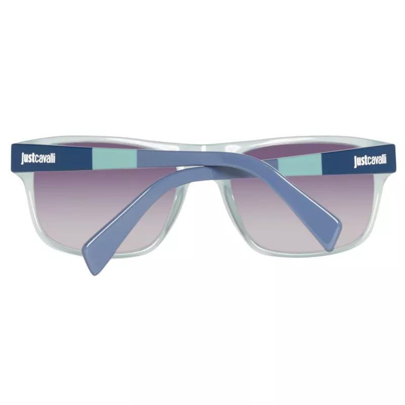 JUST CAVALLI óculos de sol unissexo JC743S-5787B armação azul lentes cinzentas degradê 57mm