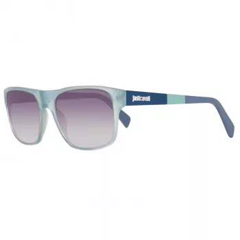 JUST CAVALLI óculos de sol unissexo JC743S-5787B armação azul lentes cinzentas degradê 57mm