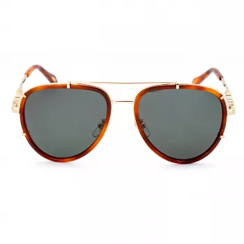 Óculos de sol unissexo JUST CAVALLI SJC029V5701GZ armação preta lentes cinzentas degradê 57/17/140 mm
