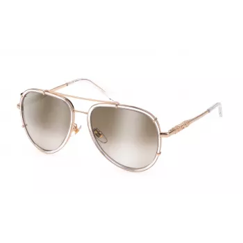 Óculos de sol unissexo JUST CAVALLI SJC029V570P79 castanho Havana armação cinzento lentes polarizadas 57/17/140 mm