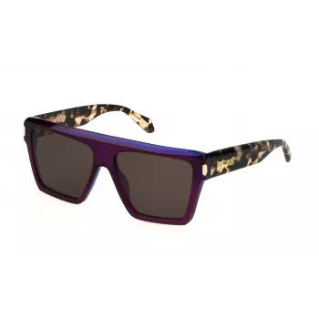 JUST CAVALLI Óculos de sol unissexo SJC032-5709FE Castanho Havana armação geométrica em acetato lentes castanhas degradê 57/15/145 mm