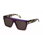 JUST CAVALLI Óculos de sol unissexo SJC032-5709FE Castanho Havana armação geométrica em acetato lentes castanhas degradê 57/15/145 mm