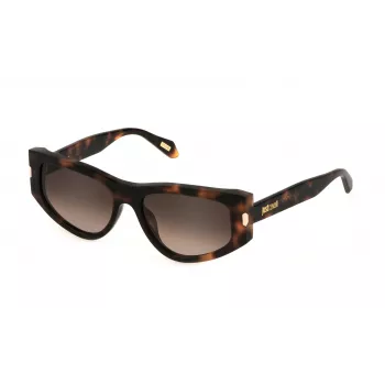 Óculos de sol JUST CAVALLI unissexo SJC034-5509AJ armação de plástico Havana lentes castanhas degradê 55/17/140 mm
