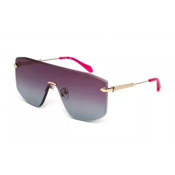 JUST CAVALLI Óculos de sol unissexo SJC111-99300Y Oversized Armação preta Lentes cinzentas 99/00/140 mm