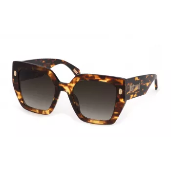 Óculos de sol de mulher JUST CAVALLI SJC021-530743 armação de acetato havana lente degradê castanha 53mm