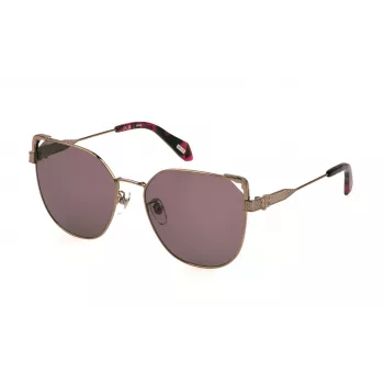 Óculos de sol de mulher JUST CAVALLI SJC042-580A39 Havana castanho borboleta armação de acetato lentes degradê castanhas 58/14/140 mm