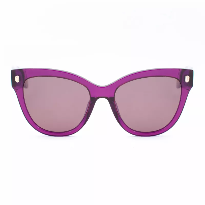 JUST CAVALLI Óculos de sol para mulher SJC043-5509FE borboleta gatinho acetato Havana castanho degradê UV400 55/18/140 mm