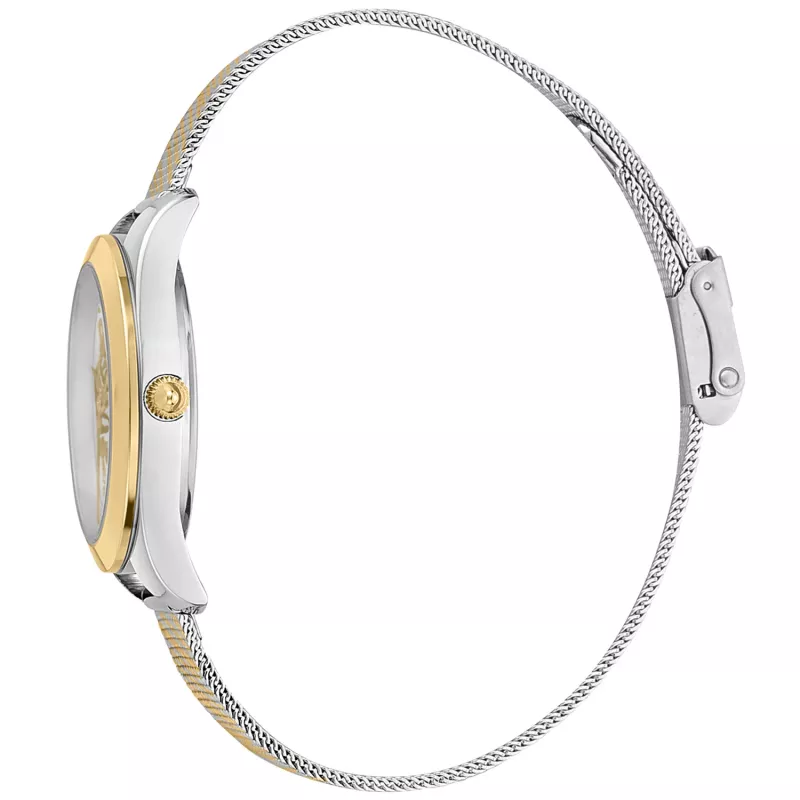 JUST CAVALLI relógio de senhora JC1L210M0065 32mm bracelete de malha milanesa de aço inoxidável prateada