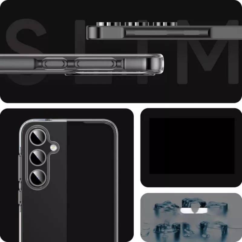 JUST MUST JM Capa TPU antibacteriana para Samsung Galaxy A55 5G - Transparente