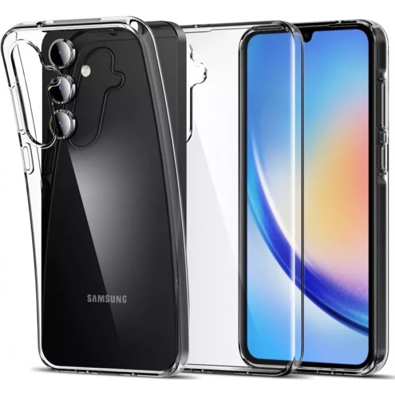 JUST MUST JM Capa traseira transparente em TPU antibacteriana para Samsung Galaxy A35 5G