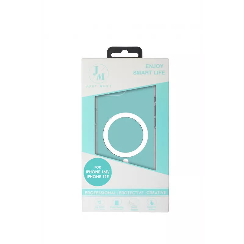 JUST MUST JM Crystal com MagSafe para iPhone 16e/17e transparente