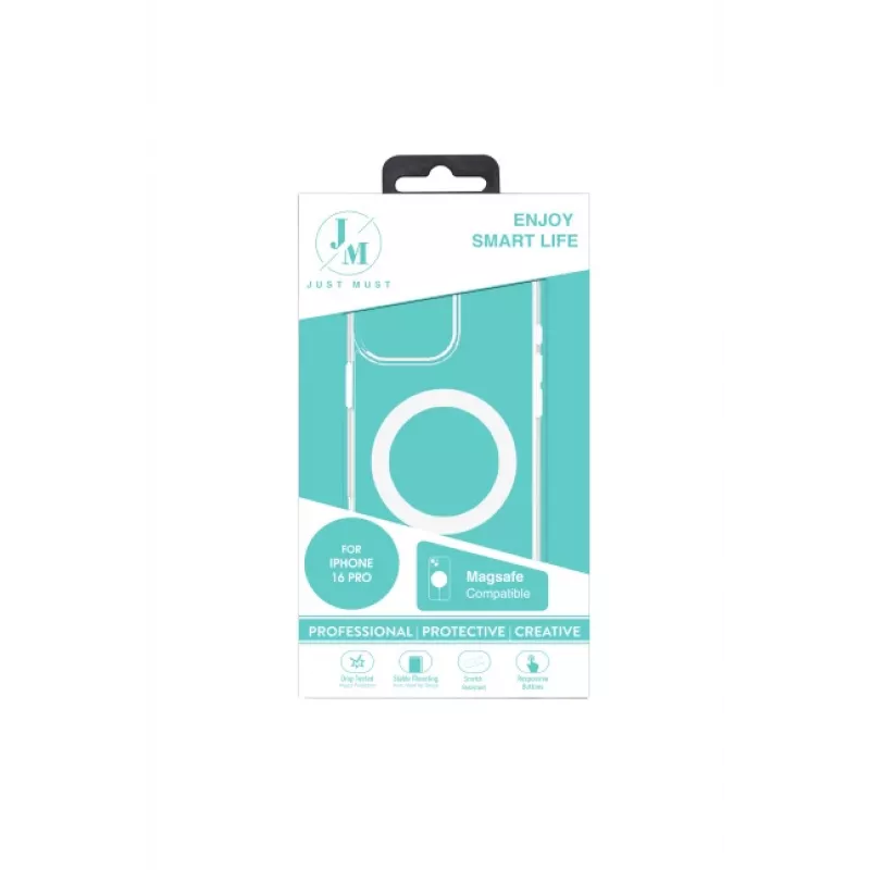 JUST MUST JM MAGSAFE CRYSTAL I para iPhone 16 Pro Transparente
