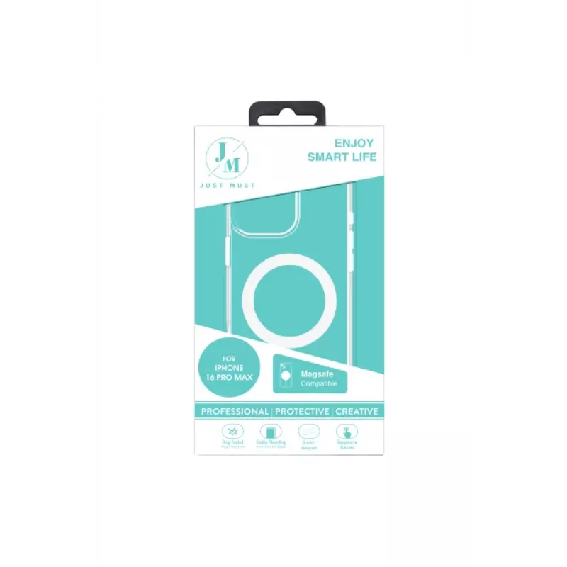 JUST MUST JM MAGSAFE CRYSTAL I para iPhone 16 Pro Max Transparente