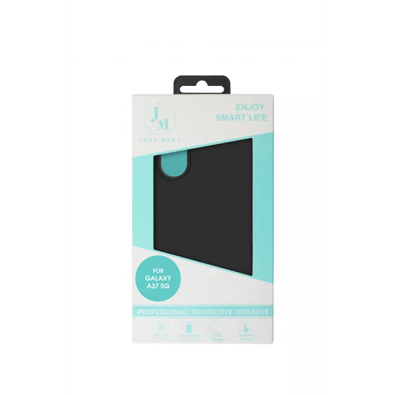 JUST MUST JM Regular Defense capa de silicone para Galaxy A37, preto