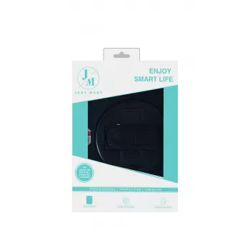 JUST MUST JM Rugged Case Grip para Samsung Galaxy Tab Active Pro/Active4 Pro/Active5 Pro com Alça de Mão Preto
