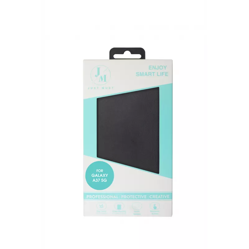 JUST MUST JM Capa Flip com Suporte para Galaxy A37, Preto