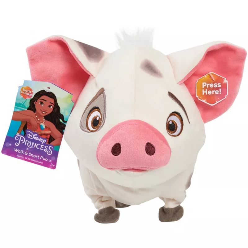JUST PLAY Disney Moana Walk & Snort Pua Peluche Eletrónico Interativo