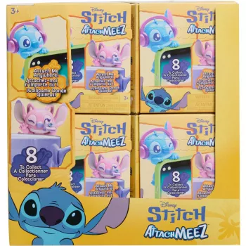 Just Play Figura colecionável Disney Stitch Attachmeez (aleatória)